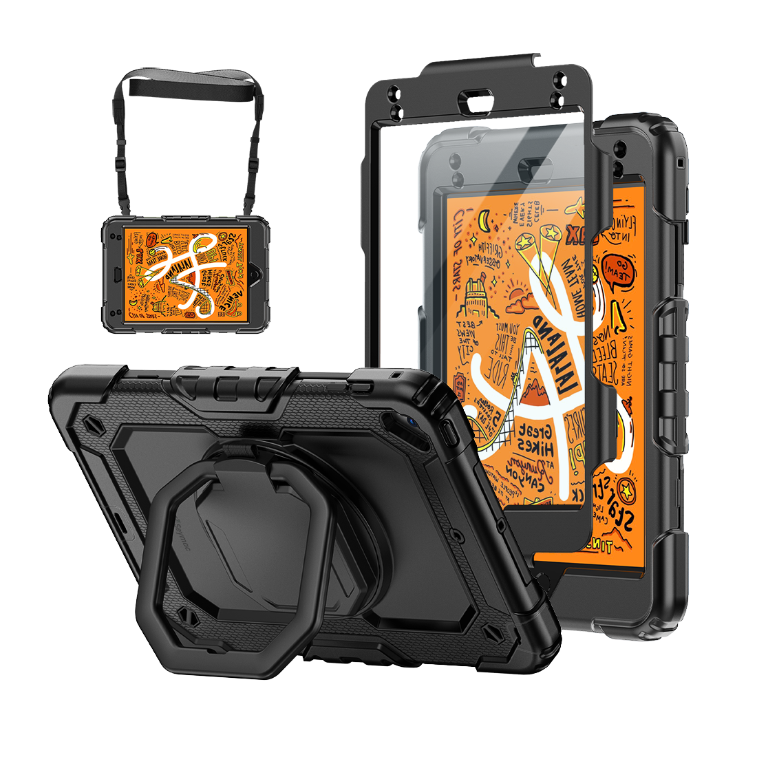 iPad Mini (4th/5th Gen) 7.9-Inch Rugged Case with 360° Rotating Hand Grip