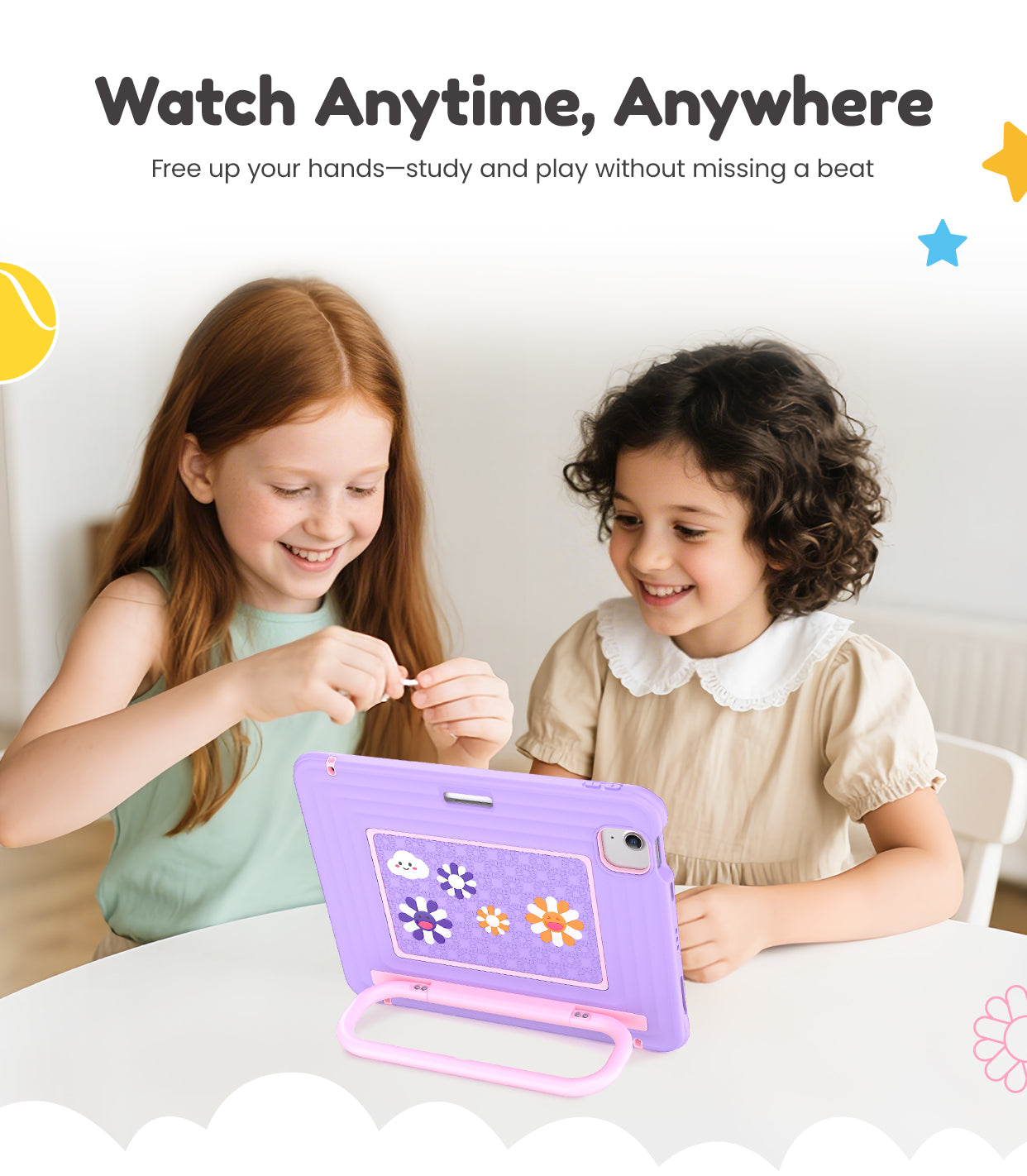 Kids Tablet Case for iPad Air 11-inch, free up you hands