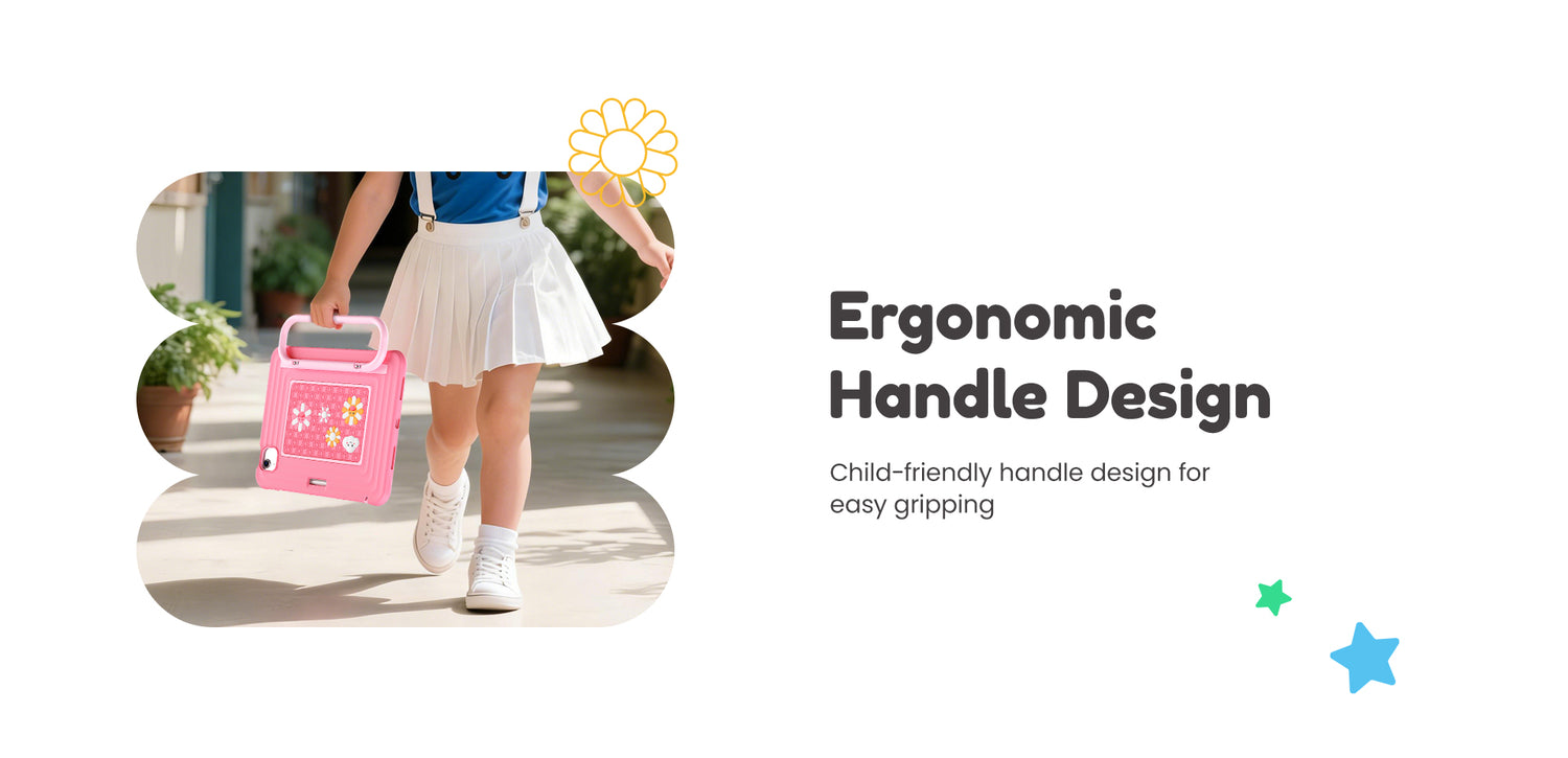 Kids Tablet Case for iPad Air 11-inch, ergonomic handle design