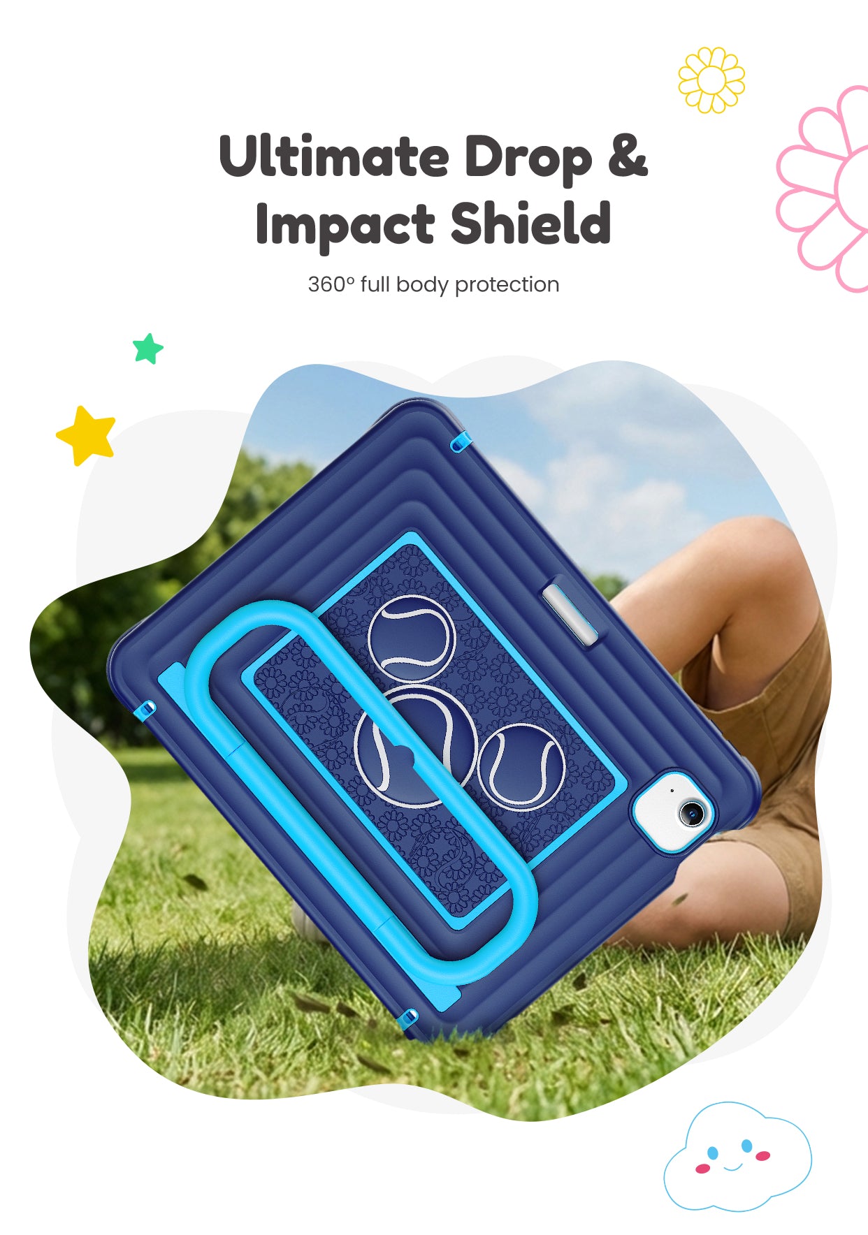 Kids Tablet Case for iPad Air 11-inch, full body protection