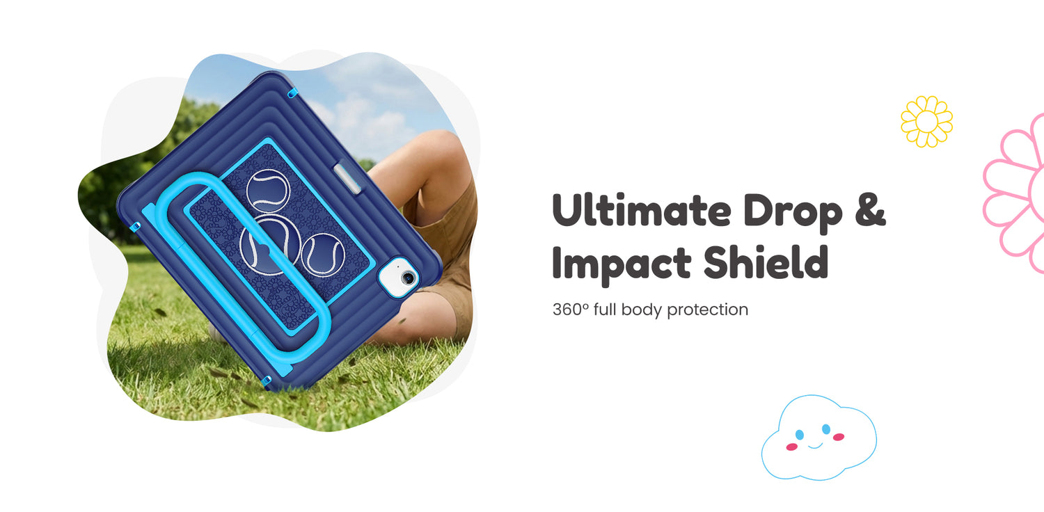 Kids Tablet Case for iPad Air 11-inch, ultimate drop and impact shield
