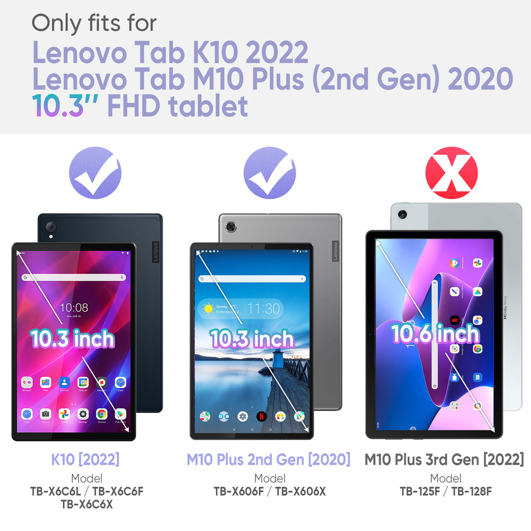 Coque pour Tablette Lenovo Tab M10 FHD Plus 10.3 Pouces (TB-X606F