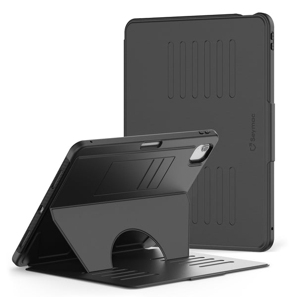 SEYMAC iPad Air 4th/5th Gen 10.9 Inch Case (2020/2022)-Leather-B Series-Black-SEYMAC