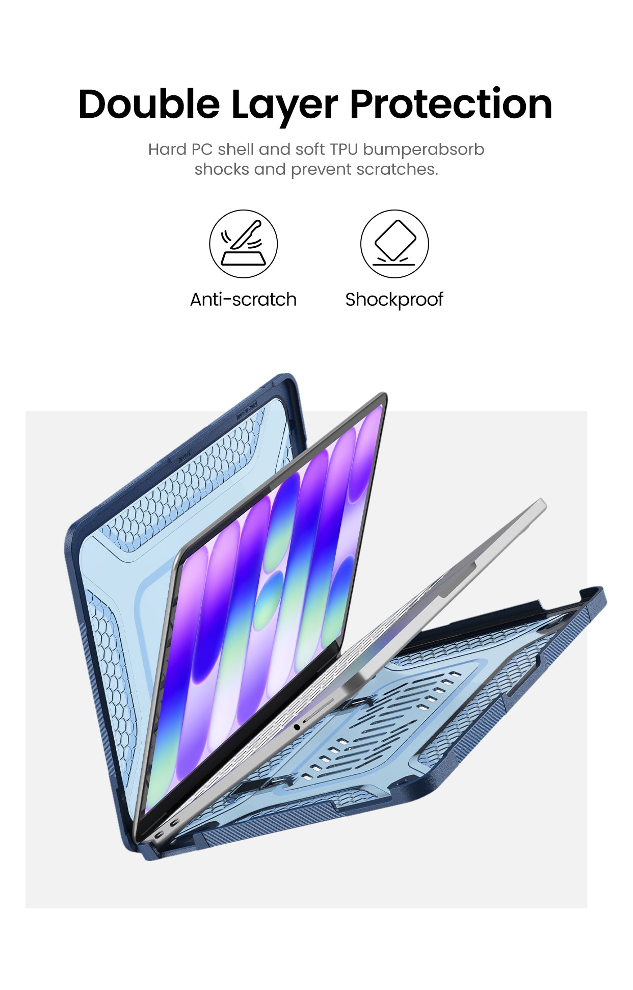 Seymac Macbook Neo case with double layer protection, mobile size
