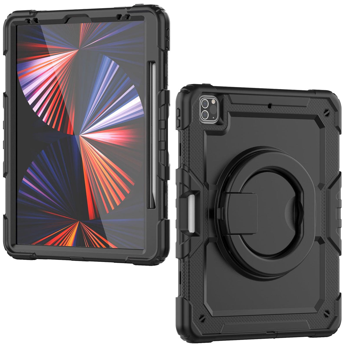 iPad Pro 12.9 Inch (3rd/4th/5th/6th Gen) Rugged Case with 360° Rotating Hand Grip
