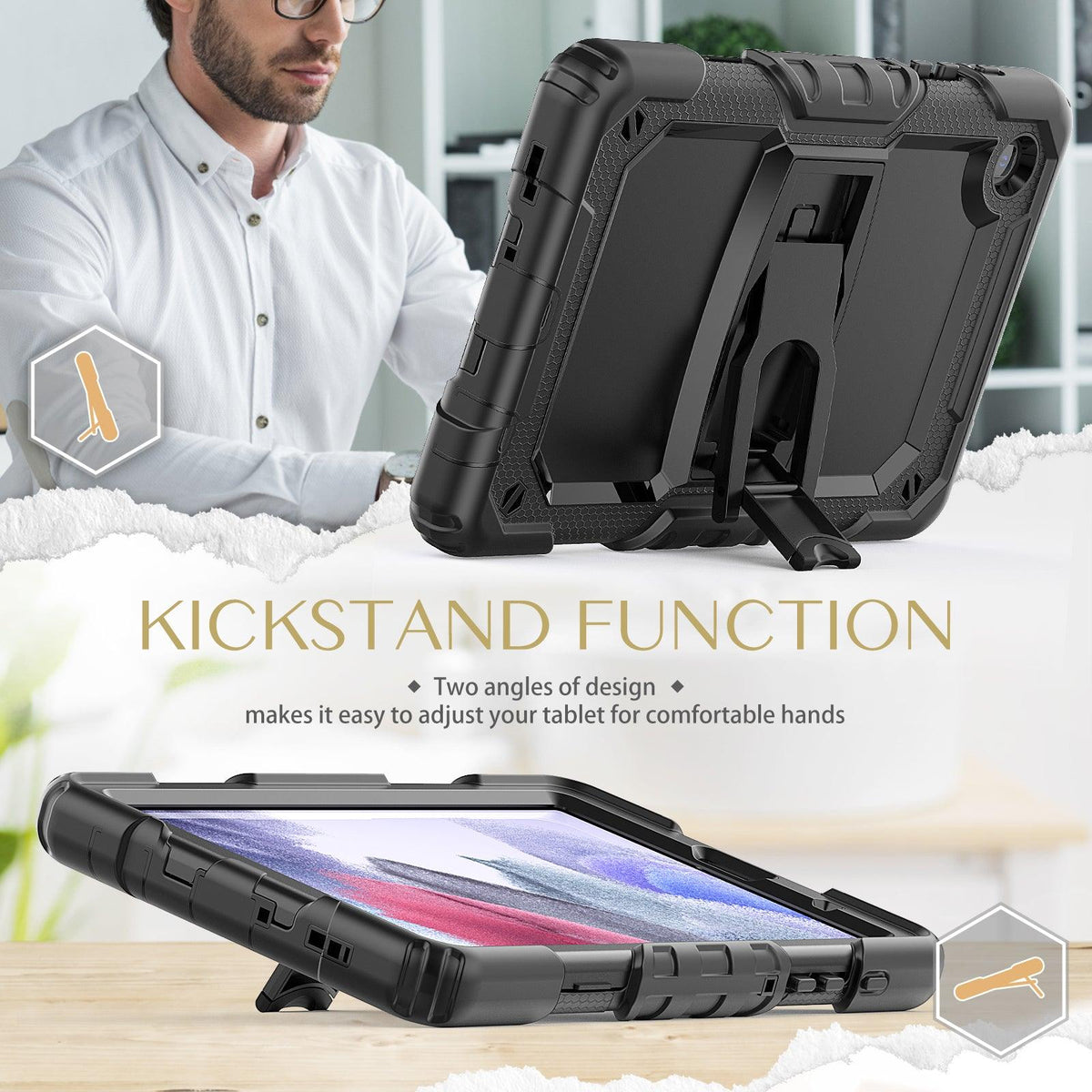 SEYMAC Galaxy Tab A7 Lite 8.7 Inch Case (2021)-Silicone-K Series-SEYMAC