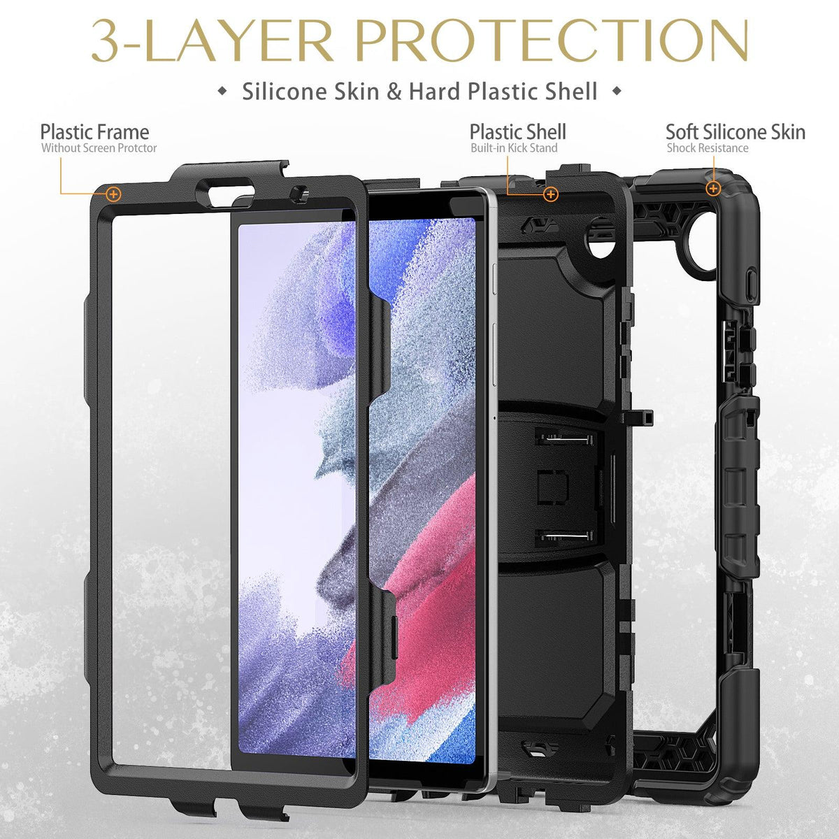 SEYMAC Galaxy Tab A7 Lite 8.7 Inch Case (2021)-Silicone-K Series-SEYMAC