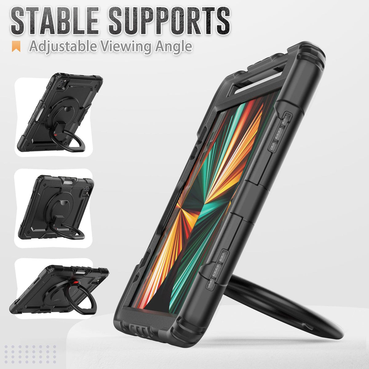 iPad Pro 11 Inch (4th/3rd/2nd/1st Gen) Rugged Case with 360° Rotating Hand Grip