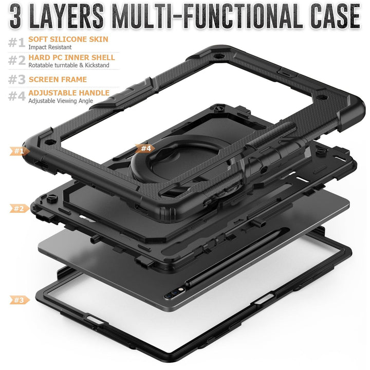 SEYMAC Galaxy Tab S7 Plus/S7 FE 12.4 Inch Case (2020/2021)-Silicone-G Series-SEYMAC
