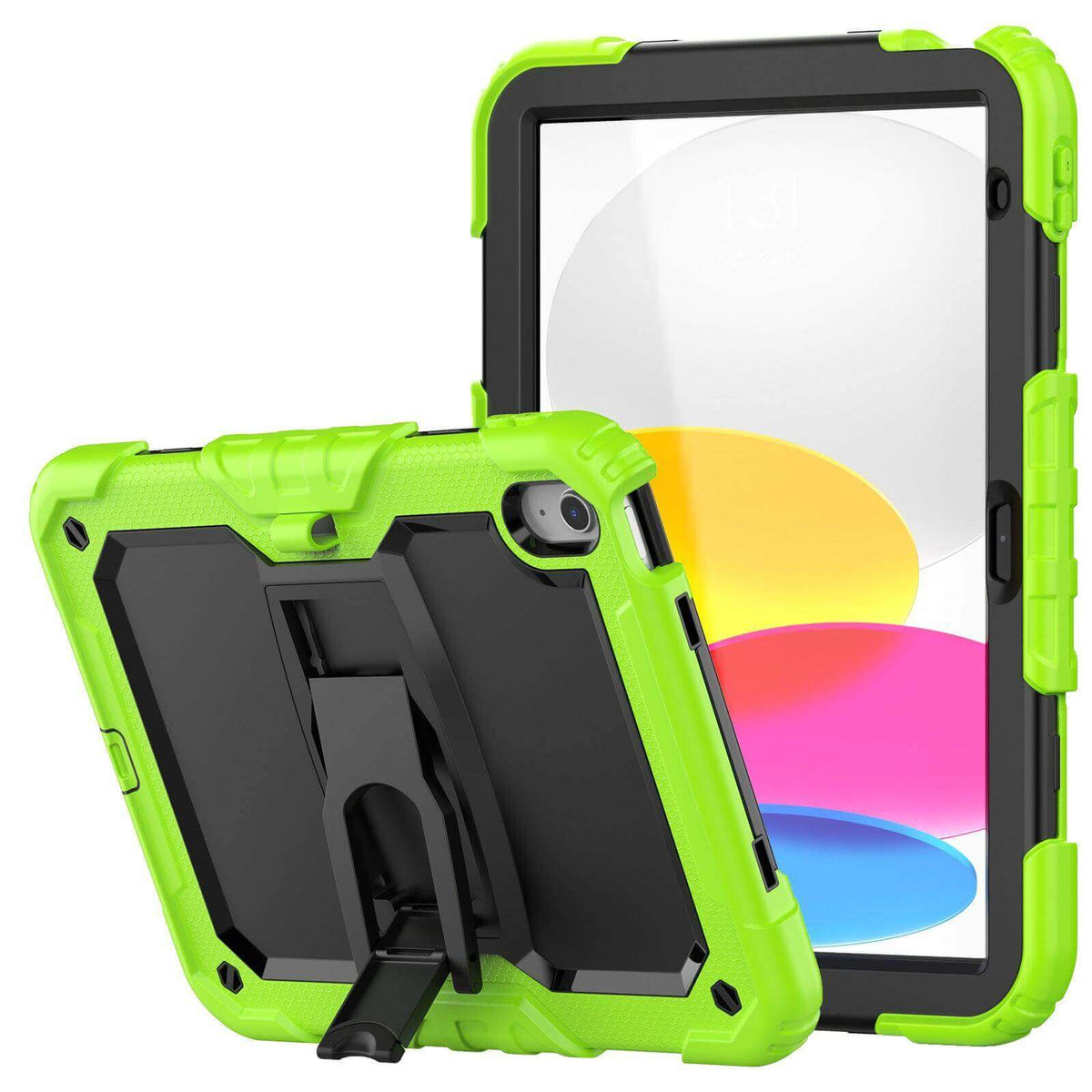 iPad (A16) 11th/10th Gen 11/10.9 Inch Heavy Duty Case with Built‑in Kickstand