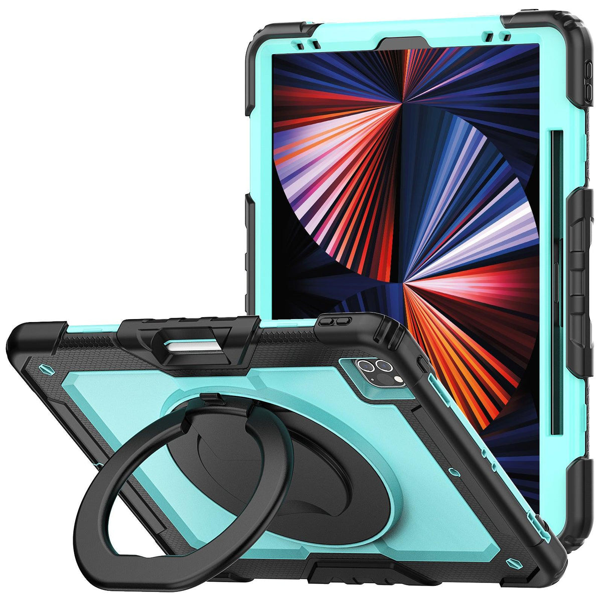 iPad Pro 12.9 Inch (3rd/4th/5th/6th Gen) Rugged Case with 360° Rotating Hand Grip