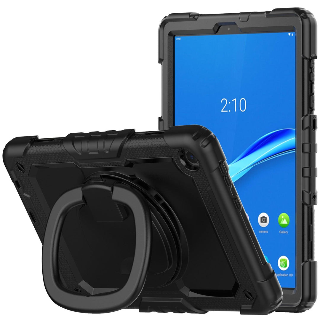 SEYMAC stock Lenovo Tab M10 Plus 3rd Gen (TB-125F/128F) 10.6 Case with  Screen Protector, Drop-Proof Protection Case with 360° Rotating Stand  &Strap