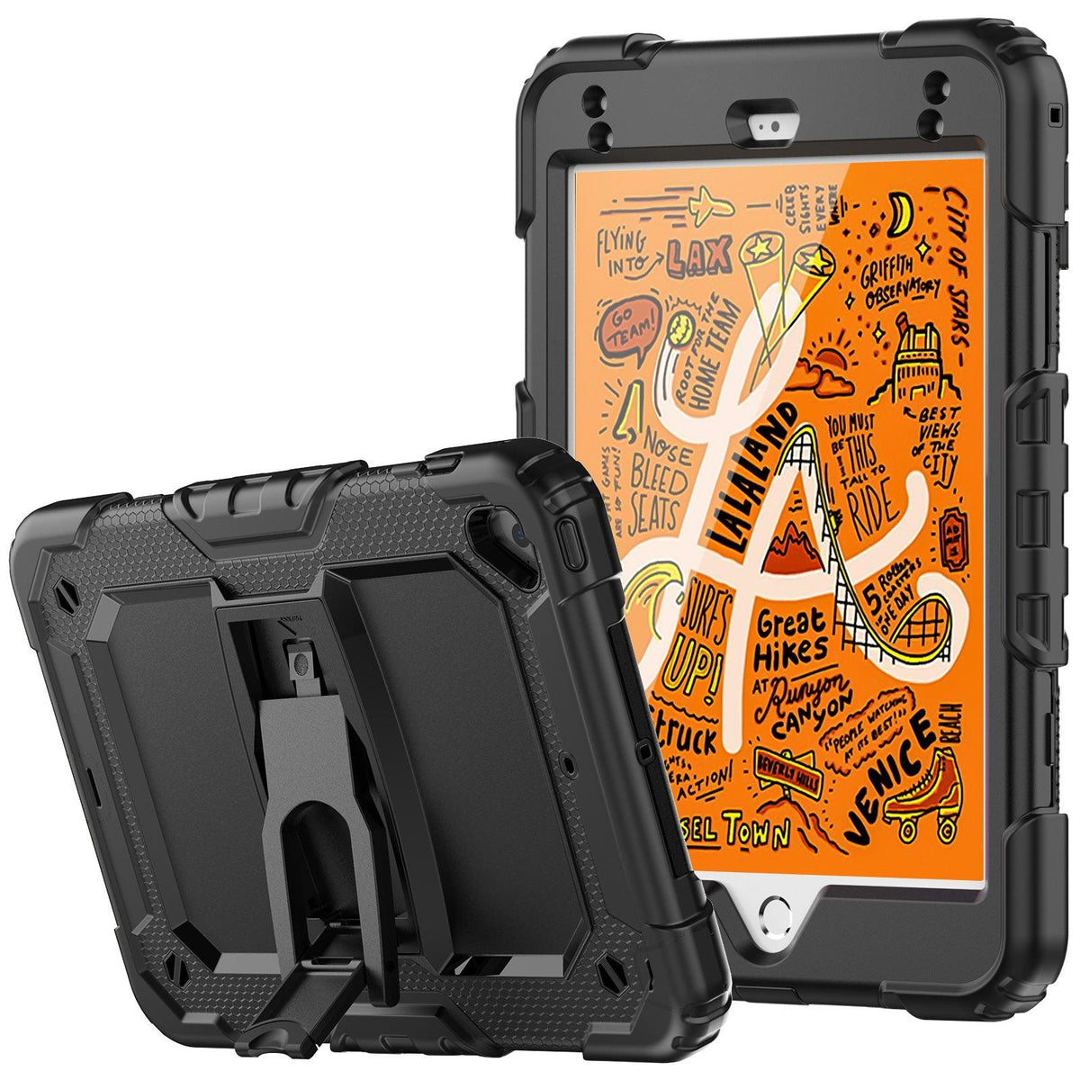 iPad Mini (4th/5th Gen) 7.9-Inch Heavy Duty Case with Built‑in Kickstand