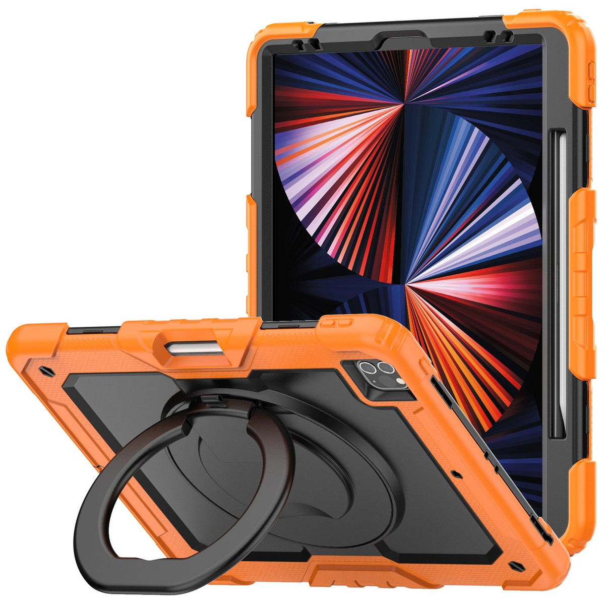 iPad Pro 12.9 Inch (3rd/4th/5th/6th Gen) Rugged Case with 360° Rotating Hand Grip